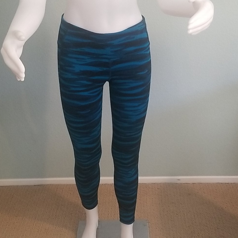 Blue Black Camo Leggings